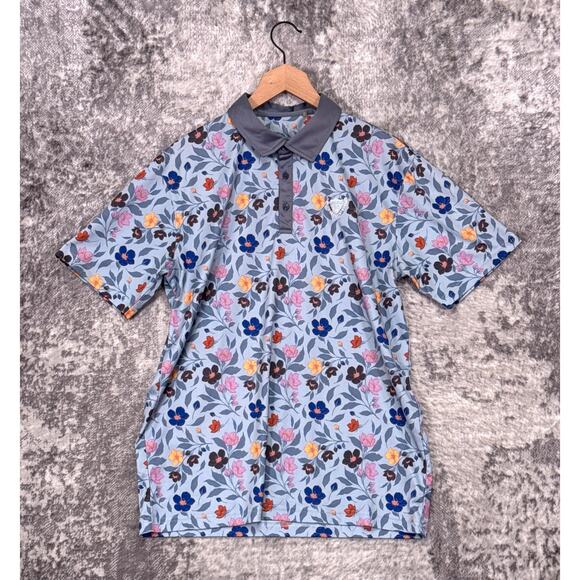 Swannies Other - Swannies Polo Shirt Large Mens San Diego Country Club Performance Golf Floral
